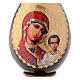 Russische Ei-Ikone, Gottesmutter von Kasan, Decoupage, Gesamthöhe 13 cm s2