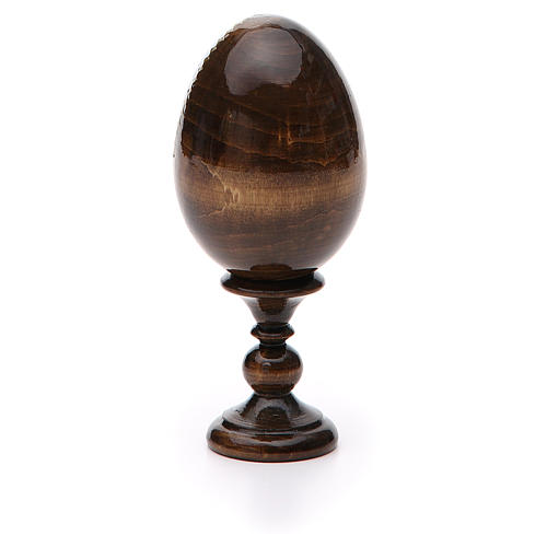 Uovo russo legno découpage San Nicola h tot. 13 cm 7
