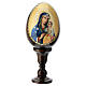 Huevo ruso de madera Virgen de los Lirios Blancos altura total 13 cm s1