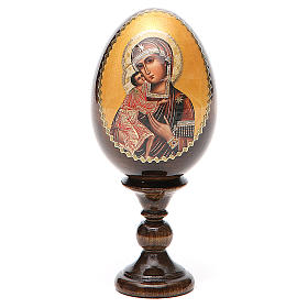 Ovos Russos Pintados: Ovo madeira découpage russo Feoderovskaya h tot. 13 cm Ovos Russos Pintados: Ovo madeira découpage russo Feoderovskaya h tot. 13 cm