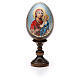 Russische Ei-Ikone, Gottesmutter von Smolensk, Decoupage, Gesamthöhe 13 cm s5