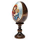Russische Ei-Ikone, Gottesmutter von Smolensk, Decoupage, Gesamthöhe 13 cm s2
