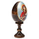Russische Ei-Ikone, Gottesmutter von Smolensk, Decoupage, Gesamthöhe 13 cm s4