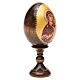 Russische Ei-Ikone, Gottesmutter von Tichvinskaja, Decoupage, Gesamthöhe 13 cm s4