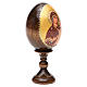 Huevo ruso de madera découpage Virgen Tikhvinskaya altura total 13 cm s11