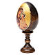 Huevo ruso de madera découpage Virgen Tikhvinskaya altura total 13 cm s2