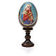 Russische Ei-Ikone, Gottesmutter der Hoffnung, Decoupage, Gesamthöhe 13 cm s5