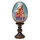 Russische Ei-Ikone, Gottesmutter der Hoffnung, Decoupage, Gesamthöhe 13 cm s1