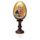Russische Ei-Ikone, Gottesmutter von Chentohovskaya, Decoupage, Gesamthöhe 13 cm s5