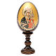 Russische Ei-Ikone, Gottesmutter von Chentohovskaya, Decoupage, Gesamthöhe 13 cm s8