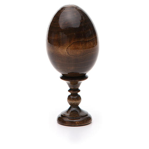 Huevo ruso de madera découpage Trinidad Rublev altura total 13 cm 7