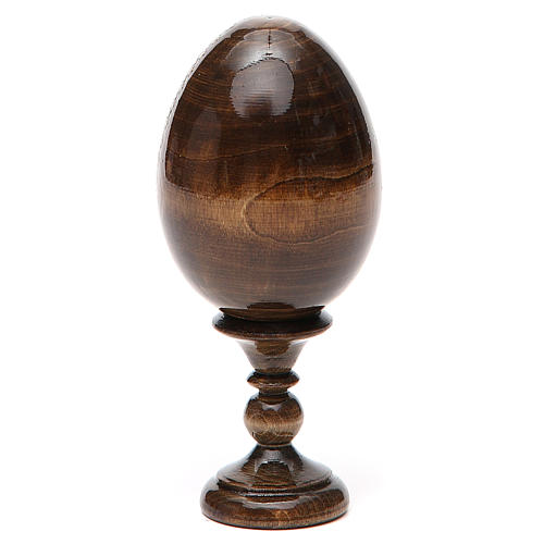 Huevo ruso de madera découpage Trinidad Rublev altura total 13 cm 11