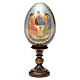Huevo ruso de madera découpage Trinidad Rublev altura total 13 cm s9