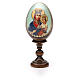 Russische Ei-Ikone, Gottesmutter von Ozeranskaya, Decoupage, Gesamthöhe 13 cm s5