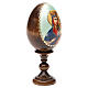 Russische Ei-Ikone, Gottesmutter von Ozeranskaya, Decoupage, Gesamthöhe 13 cm s12