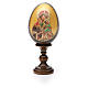 Russische Ei-Ikone, Gottesmutter der Leidenschaft, Decoupage, Gesamthöhe 13 cm s5