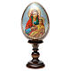Russische Ei-Ikone, Gottesmutter von Kozelshanskaya, Decoupage, Gesamthöhe 13 cm s1