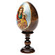 Russische Ei-Ikone, Gottesmutter von Kozelshanskaya, Decoupage, Gesamthöhe 13 cm s2