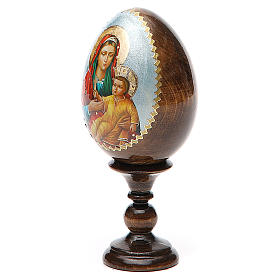 Russian Egg Mother of God Kozelshanskaya découpage 13cm