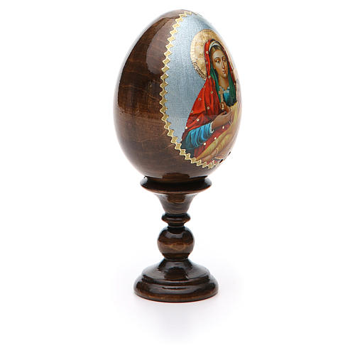 Russian Egg Mother of God Kozelshanskaya découpage 13cm 8