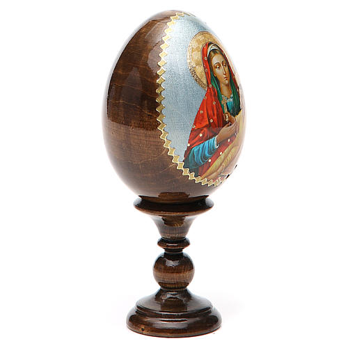 Russian Egg Mother of God Kozelshanskaya découpage 13cm 12