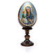 Russische Ei-Ikone, Gottesmutter von Jerusalemskaya, Decoupage, Gesamthöhe 13 cm s5