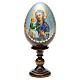 Russische Ei-Ikone, Gottesmutter von Jerusalemskaya, Decoupage, Gesamthöhe 13 cm s9