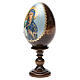 Russische Ei-Ikone, Gottesmutter von Jerusalemskaya, Decoupage, Gesamthöhe 13 cm s2