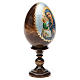 Russische Ei-Ikone, Gottesmutter von Jerusalemskaya, Decoupage, Gesamthöhe 13 cm s4