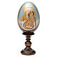 Russische Ei-Ikone, mahnende Muttergottes, Decoupage, Gesamthöhe 13 cm s9
