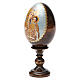 Russische Ei-Ikone, mahnende Muttergottes, Decoupage, Gesamthöhe 13 cm s10