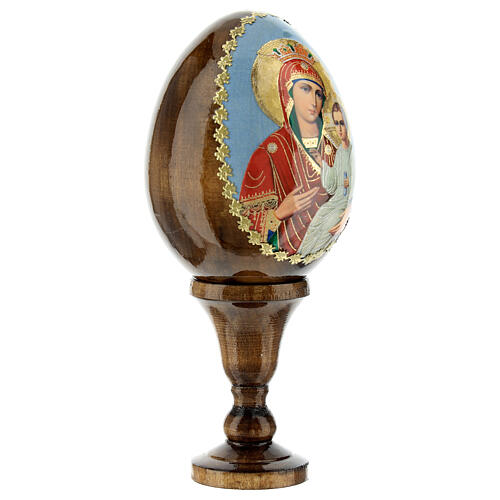 Uovo icona découpage Russia Vergine Liberatrice h tot. 13 cm 4