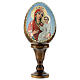 Uovo icona découpage Russia Vergine Liberatrice h tot. 13 cm s1