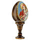 Uovo icona découpage Russia Vergine Liberatrice h tot. 13 cm s4