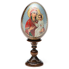 Ovos Russos Pintados: Ovo ícone découpage Rússia Libertadora dos flagelos h tot. 13 cm Ovos Russos Pintados: Ovo ícone découpage Rússia Libertadora dos flagelos h tot. 13 cm