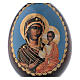 Russische Ei-Ikone, Gottesmutter von Iverskaya, Decoupage, Gesamthöhe 13 cm s2