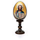 Russische Ei-Ikone, Christus Pantokrator, Decoupage, Gesamthöhe 13 cm s5