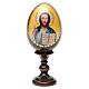 Russische Ei-Ikone, Christus Pantokrator, Decoupage, Gesamthöhe 13 cm s9