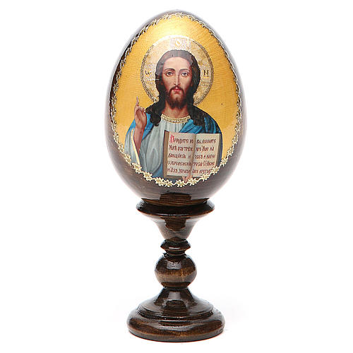 Jajko ikona decoupage Rosja Pantokrator wys. całk. 13 cm 1