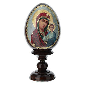 Uovo Russia Kazanskaya legno découpage h tot. 13 cm