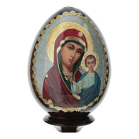 Uovo Russia Kazanskaya legno découpage h tot. 13 cm