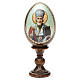 Russische Ei-Ikone, Heiliger Nikolaus, Decoupage, Gesamthöhe 13 cm s9