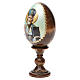 Russische Ei-Ikone, Heiliger Nikolaus, Decoupage, Gesamthöhe 13 cm s10