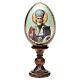 Russische Ei-Ikone, Heiliger Nikolaus, Decoupage, Gesamthöhe 13 cm s1