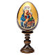 Russische Ei-Ikone, Gnadenbild Unserer Lieben Frau von der immerwährenden Hilfe, Decoupage, Gesamthöhe 13 cm s7