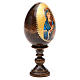 Russische Ei-Ikone, Gnadenbild Unserer Lieben Frau von der immerwährenden Hilfe, Decoupage, Gesamthöhe 13 cm s10
