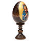 Russische Ei-Ikone, Gnadenbild Unserer Lieben Frau von der immerwährenden Hilfe, Decoupage, Gesamthöhe 13 cm s2