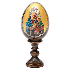 Russian Egg Our Lady of Perpetual Help découpage 13cm