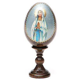 Oeuf peint icône Russie Lourdes h tot. 13 cm