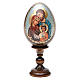 Russische Ei-Ikone, Heilige Familie, Decoupage, Gesamthöhe 13 cm s7
